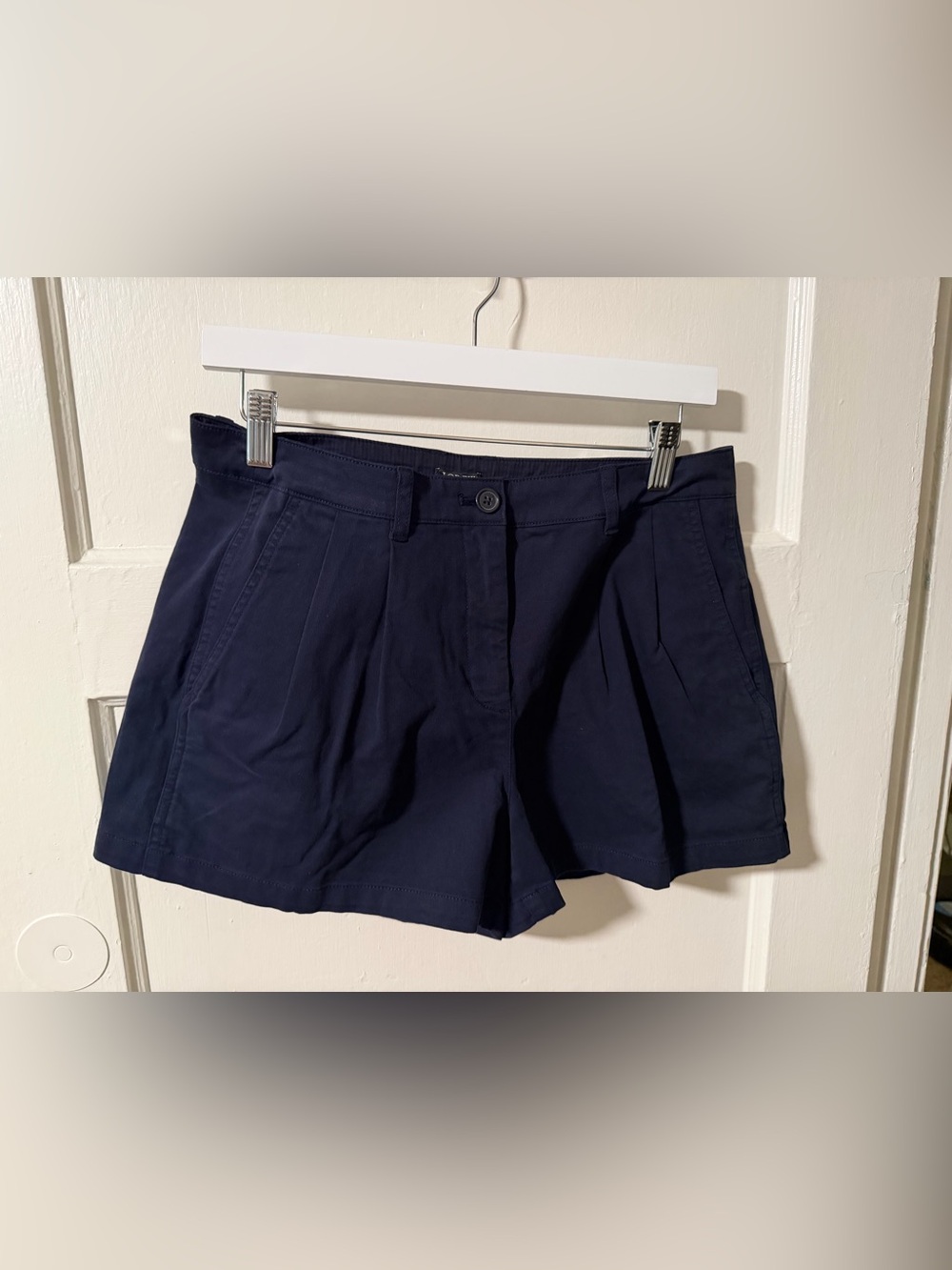 J. Crew Women’s Navy 5" Pleated Heritage Chino Short Size 4 NWT Preppy Classic